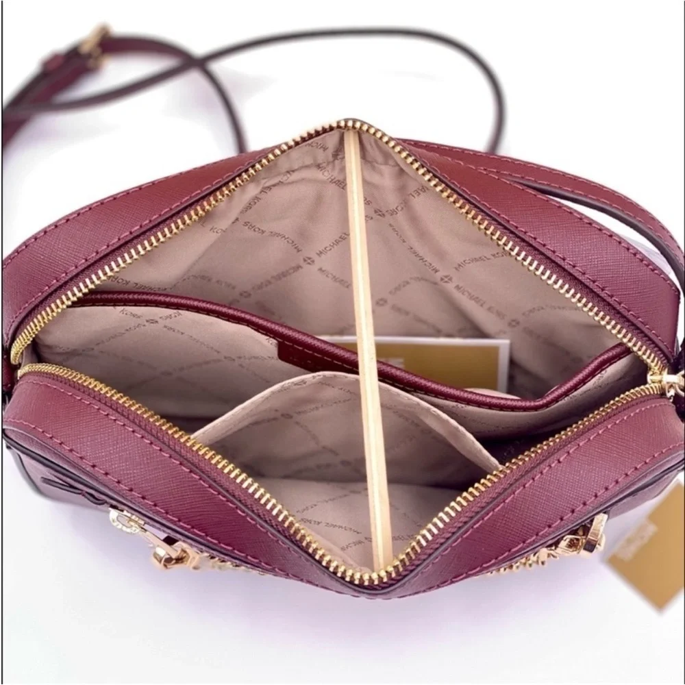 Michael Kors Crossbody Merlot and Small Wallet Coinpouch Set Bordeaux